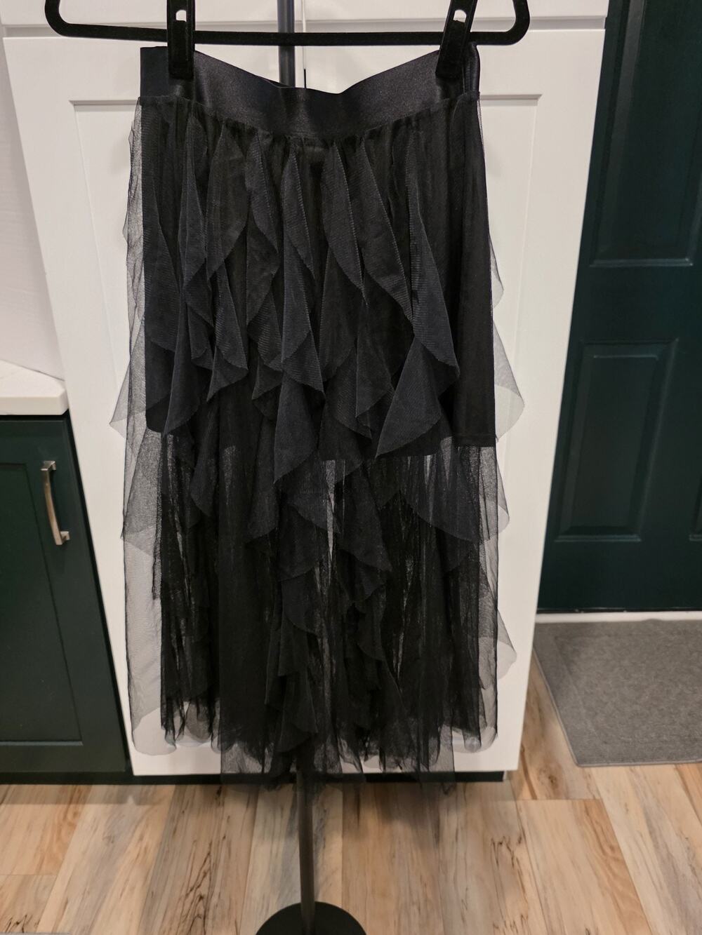 Sincerely Jules Whimsical Boho/Chic Chiffon Mesh Ruffled Skirt Size Large Fairy